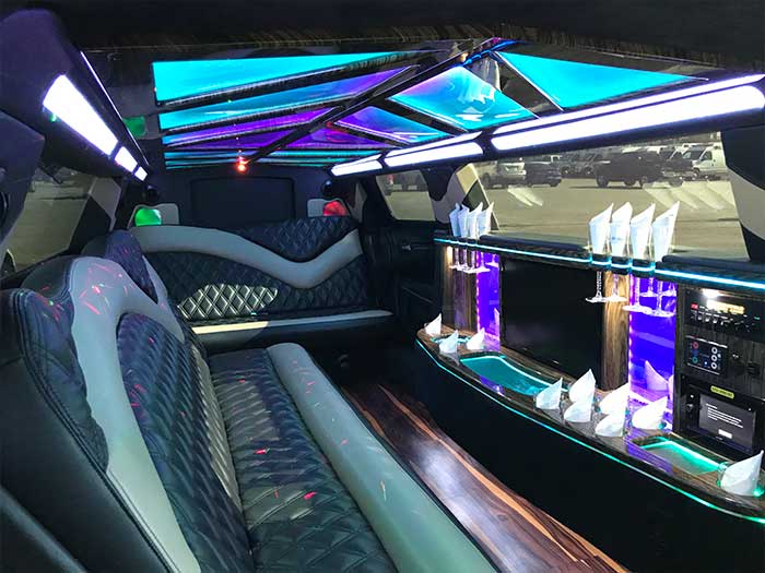 Black Chrysler Limousine interior