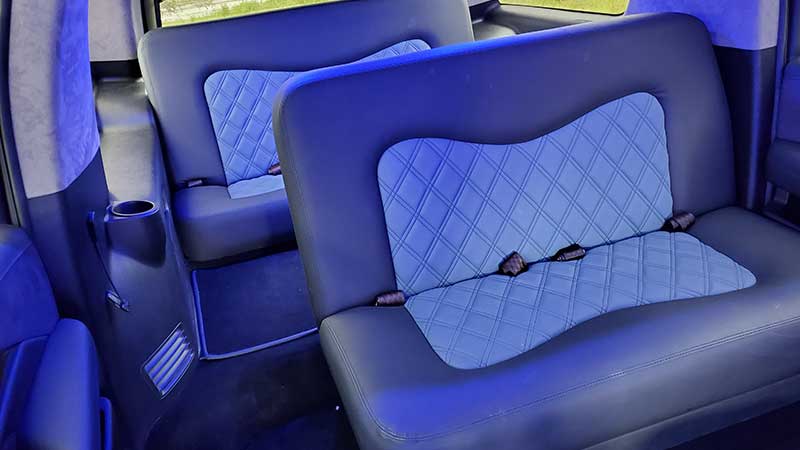 White Cadillac Escalade interior