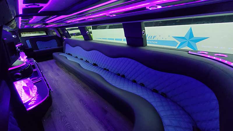 White Cadillac Escalade interior