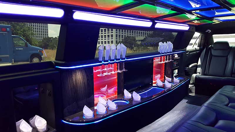 White Chrysler #2 Limousine interior