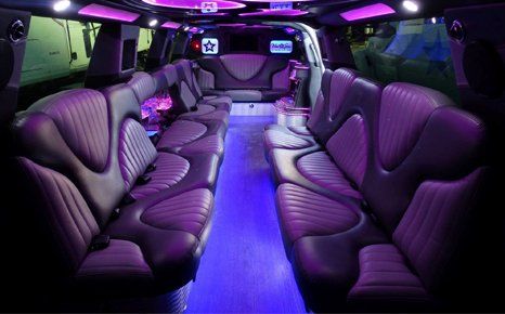 Clean limousine interior
