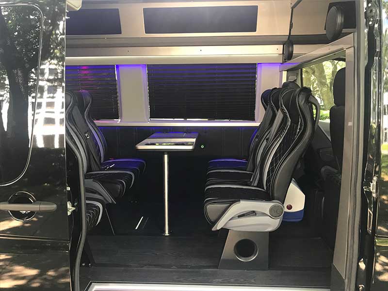 Mercedes Executive Shuttle Van interior