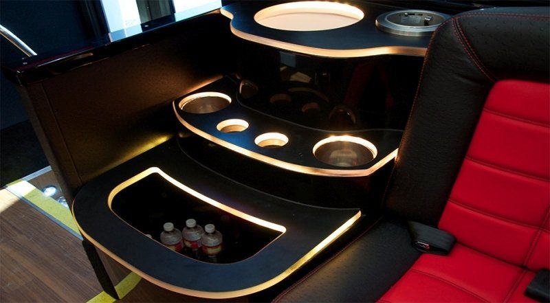 18 Passenger Party Bus interior