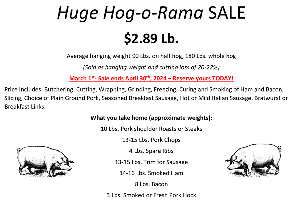 Huge Hog-o-Rama Sale