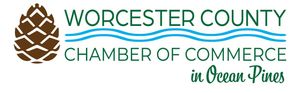 The logo for worcester county chamber of commerce in ocean pines