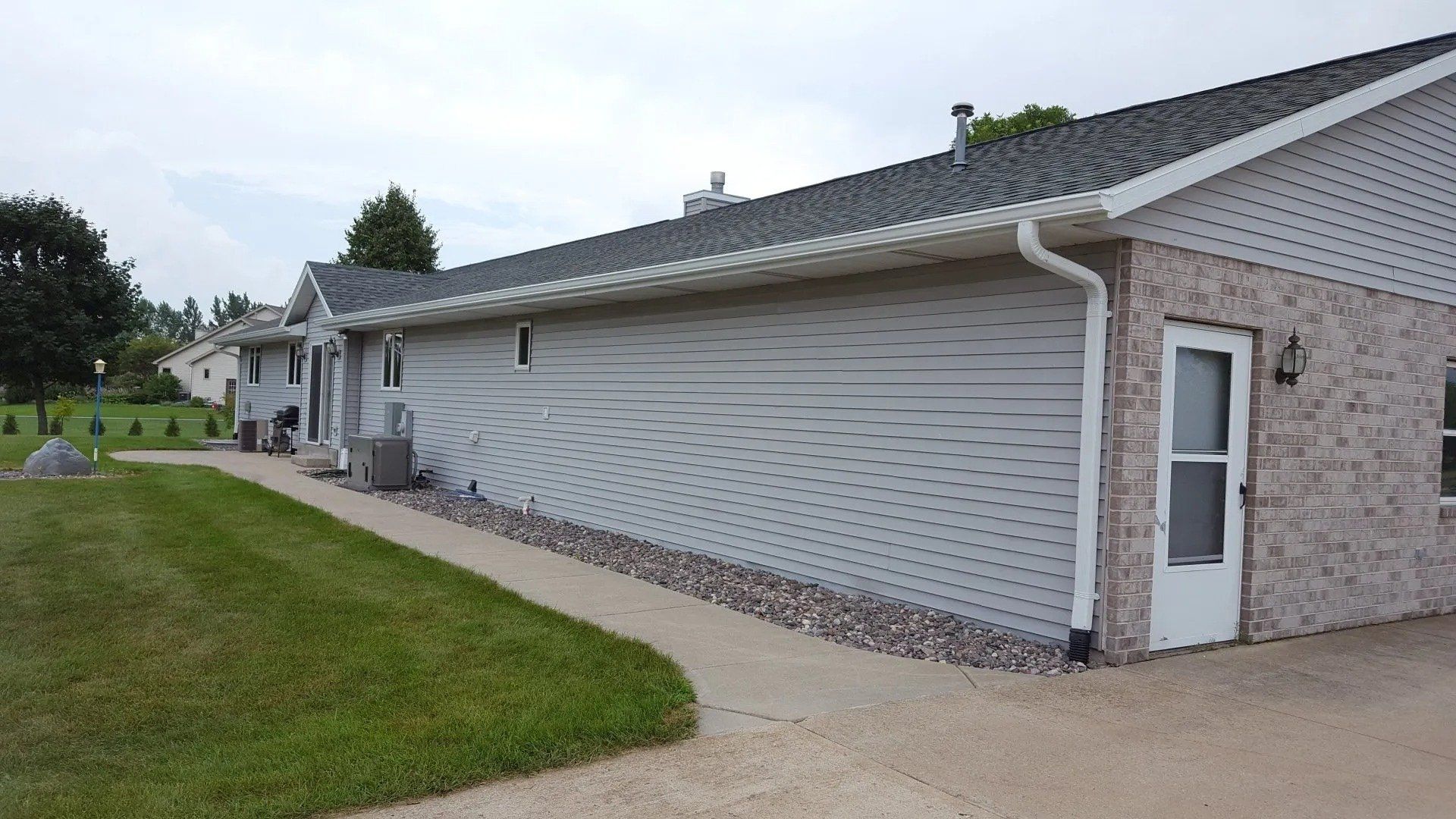 White 5 inch gutters