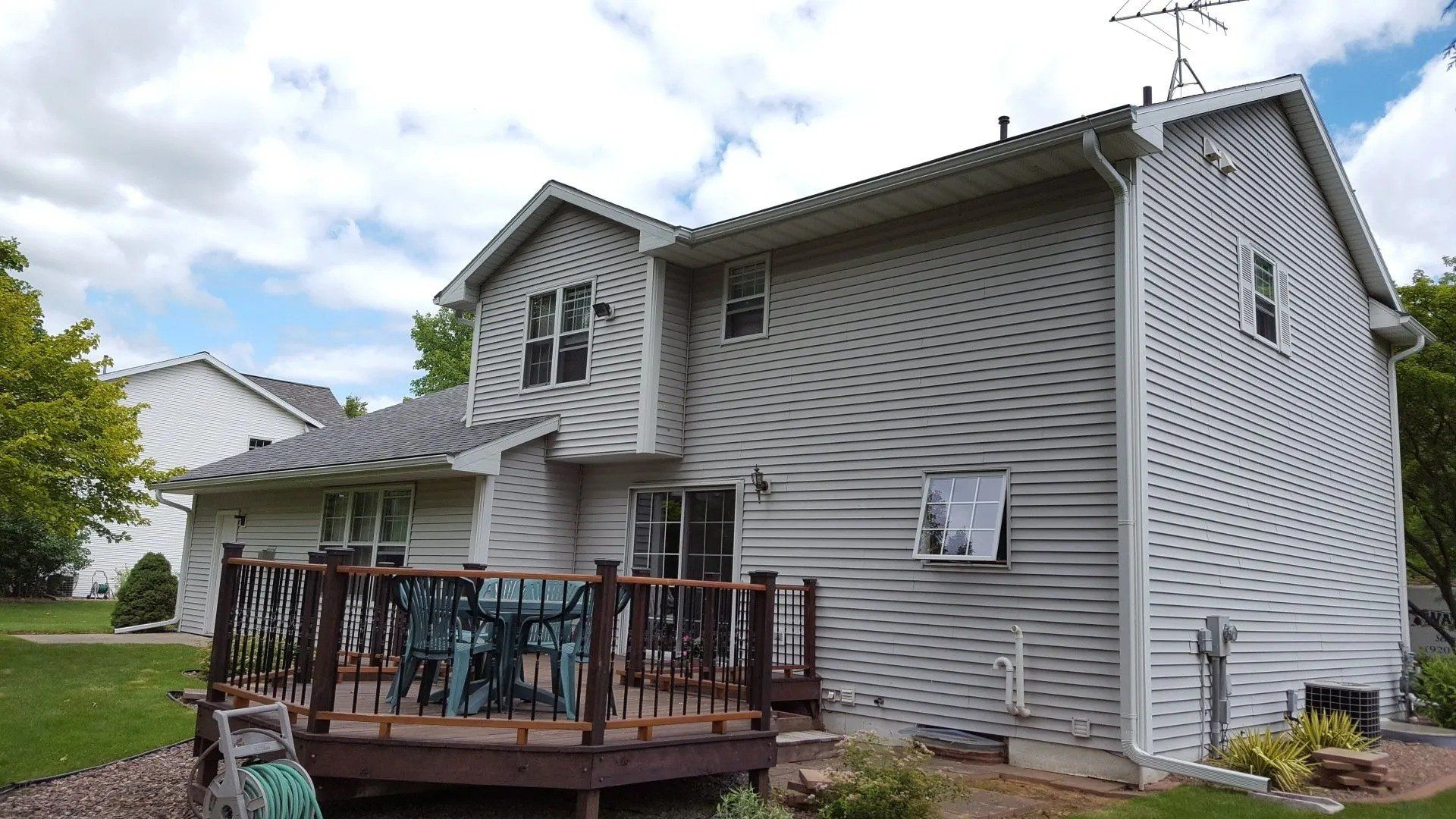 White 5 inch gutters