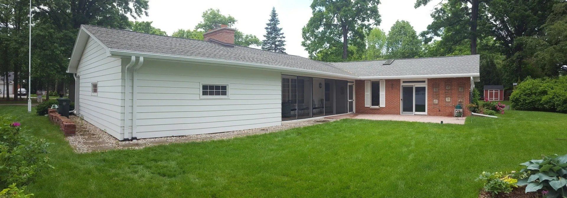 White 5 inch gutters