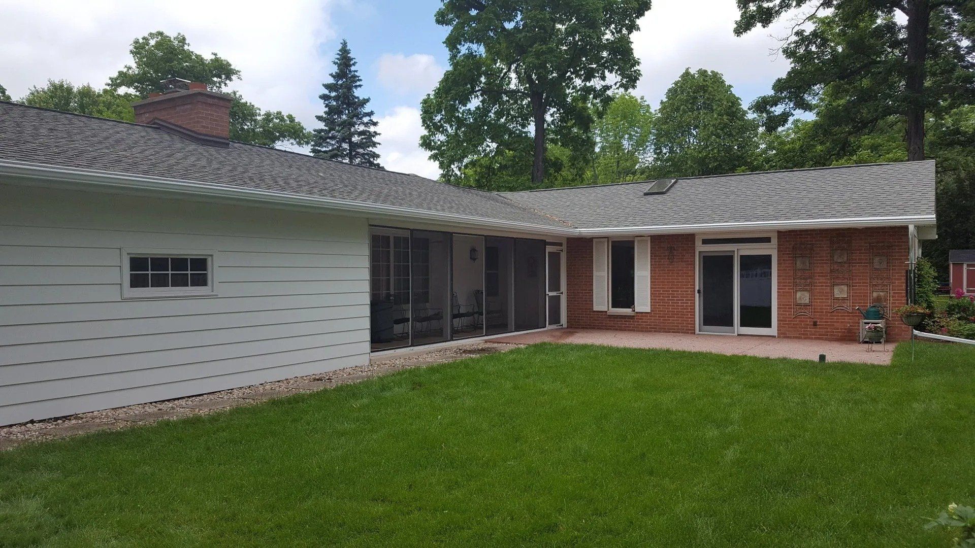 White 5 inch gutters