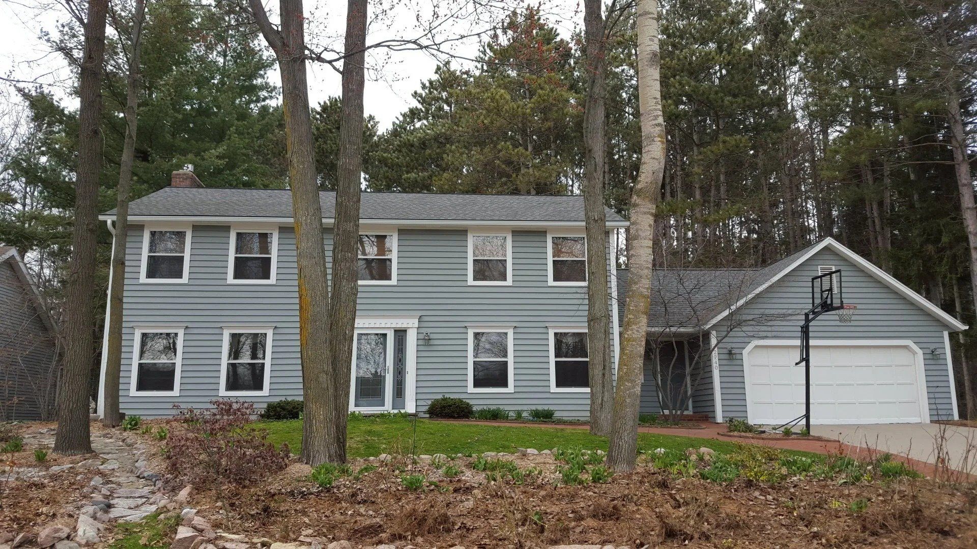 White 5 inch gutters