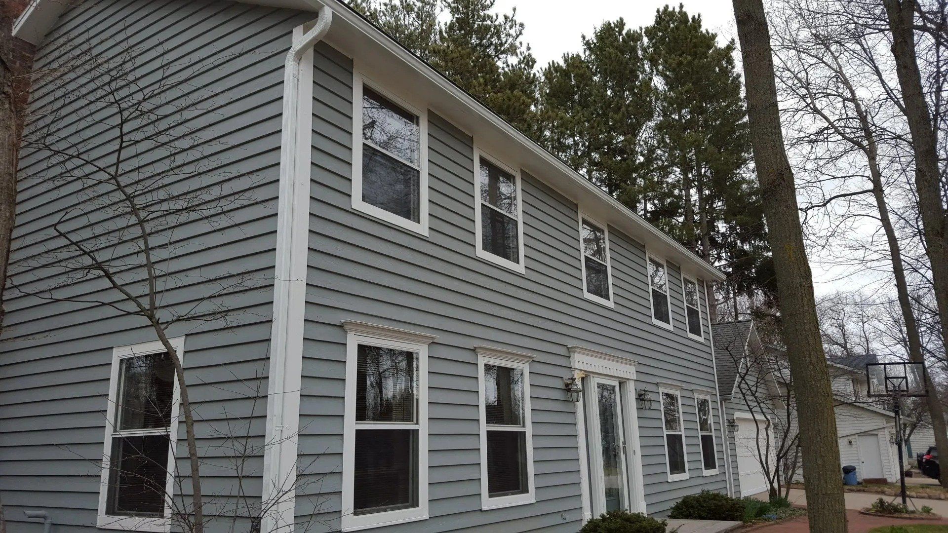 White 5 inch gutters