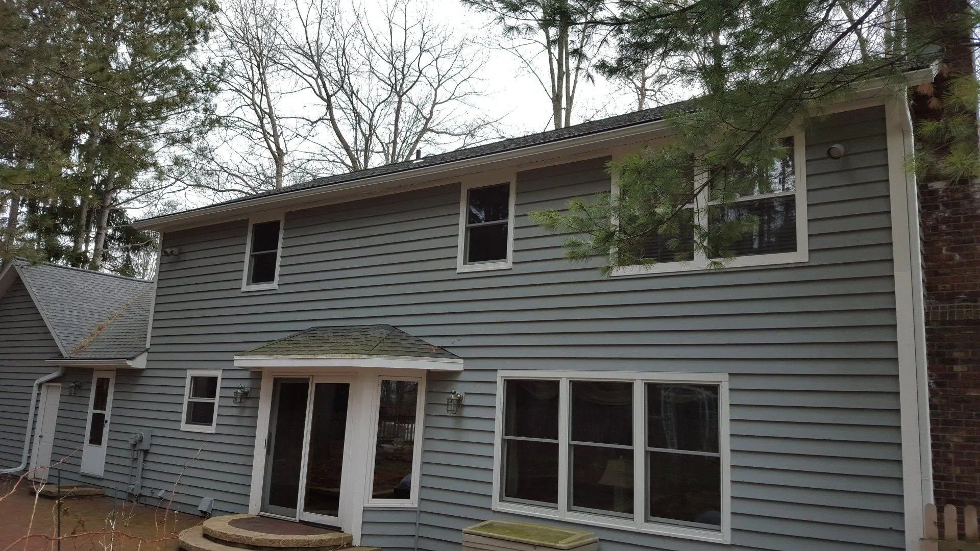 White 5 inch gutters