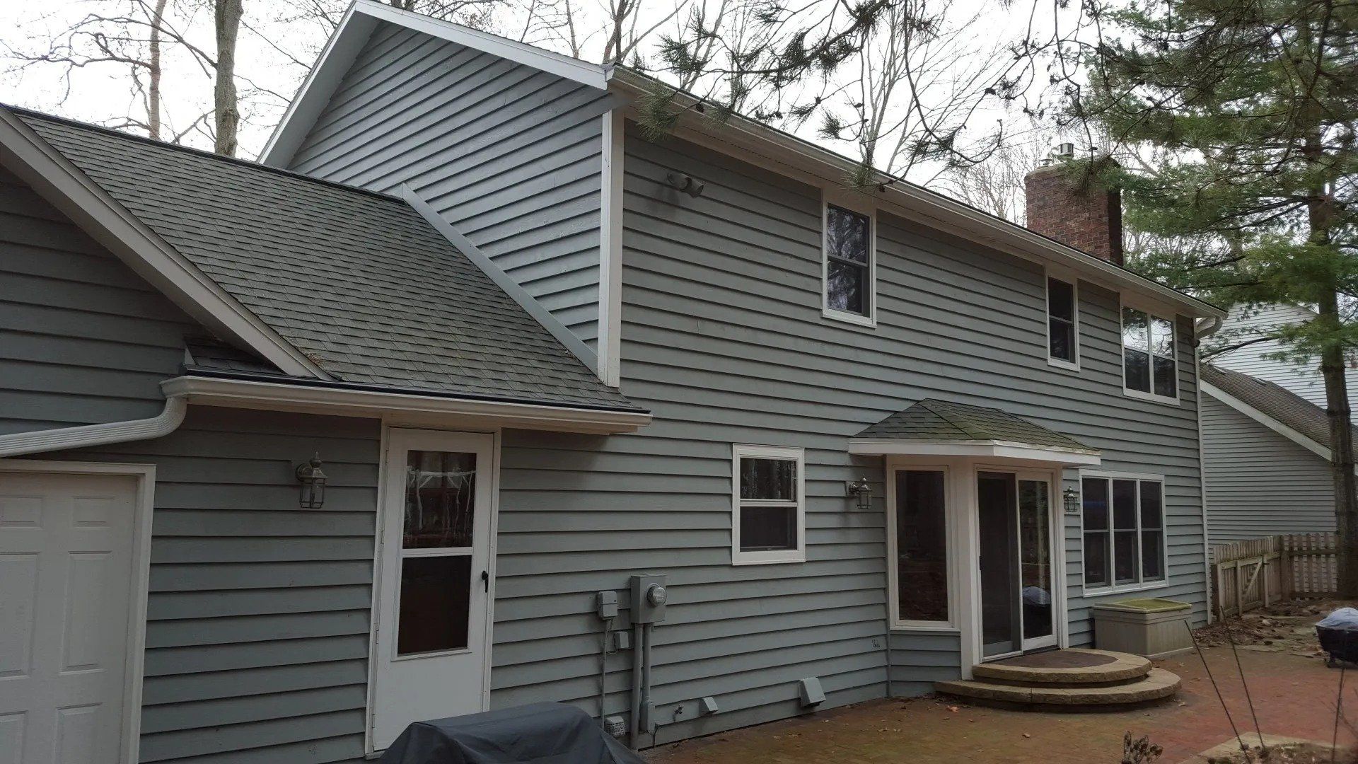 White 5 inch gutters