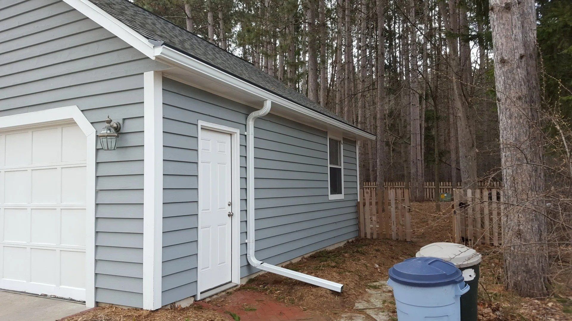 White 5 inch gutters