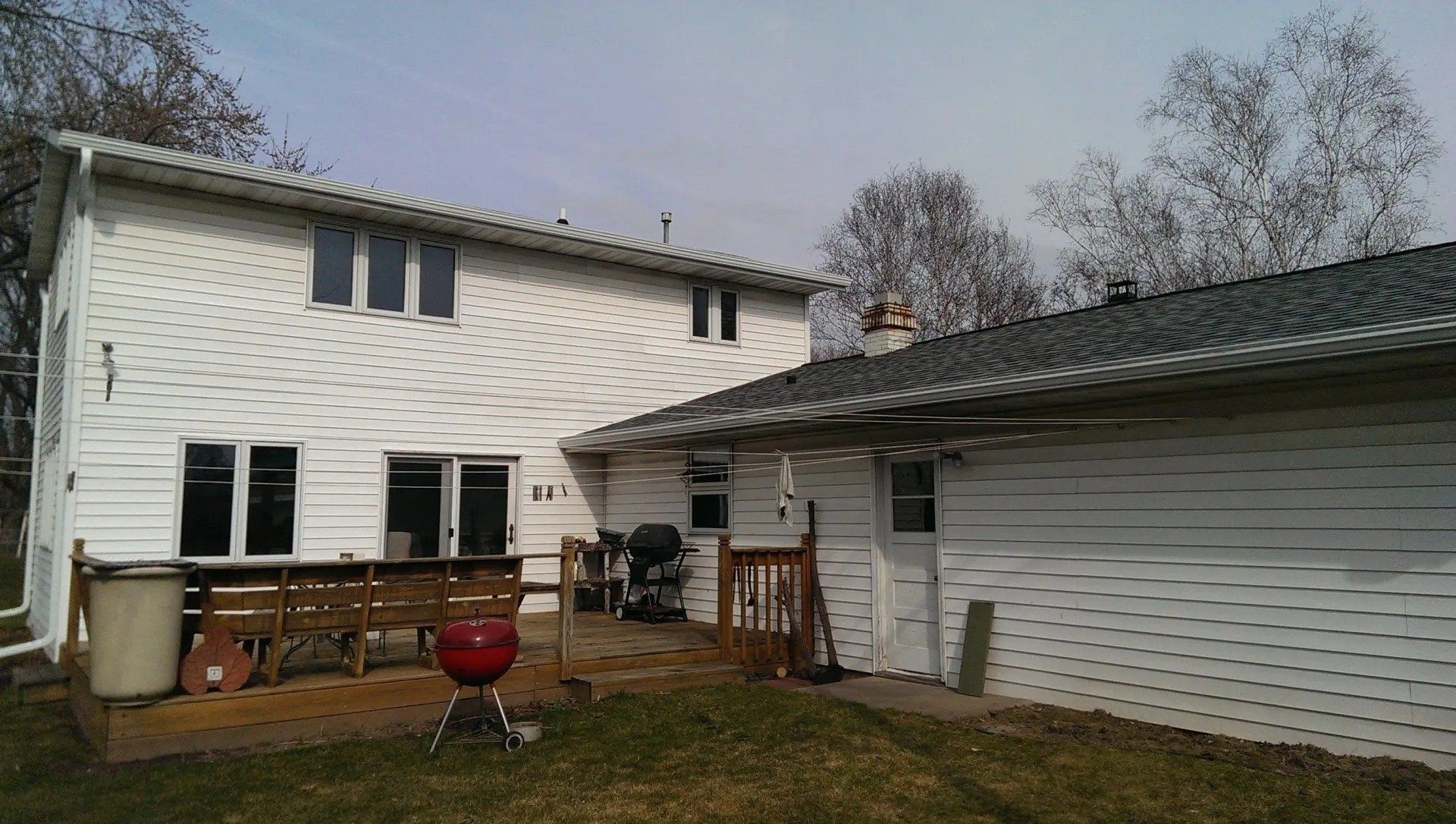 White 5 inch gutters