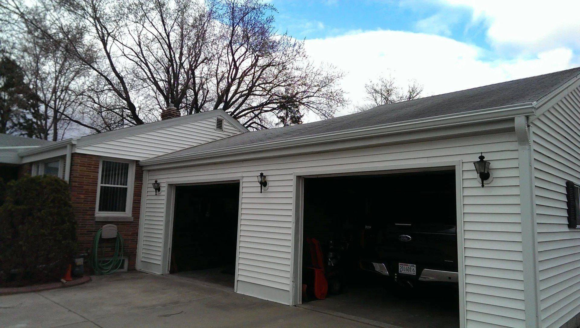 White 5 inch gutters