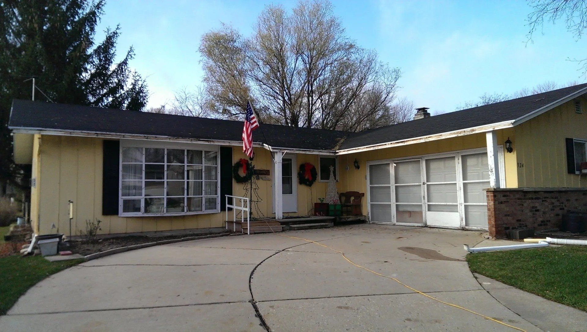 White 5 inch gutters