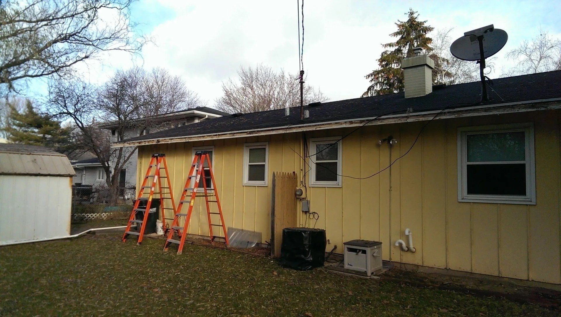 White 5 inch gutters