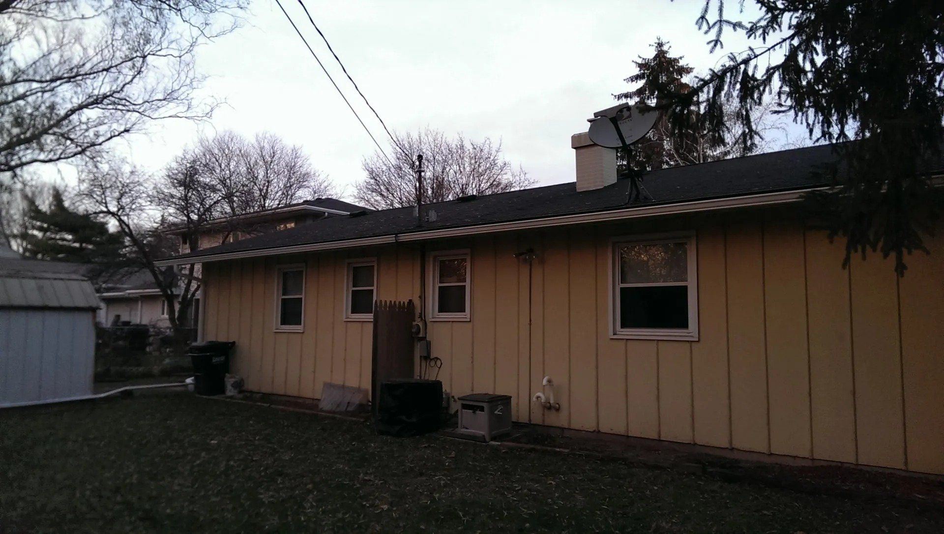 White 5 inch gutters