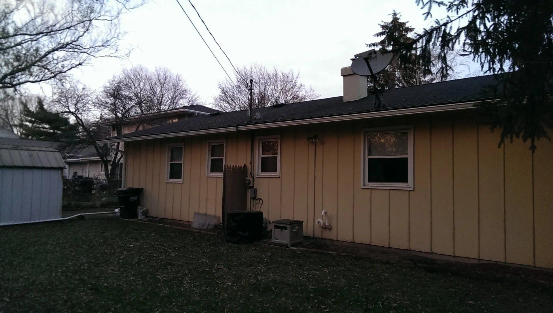 White 5 inch gutters