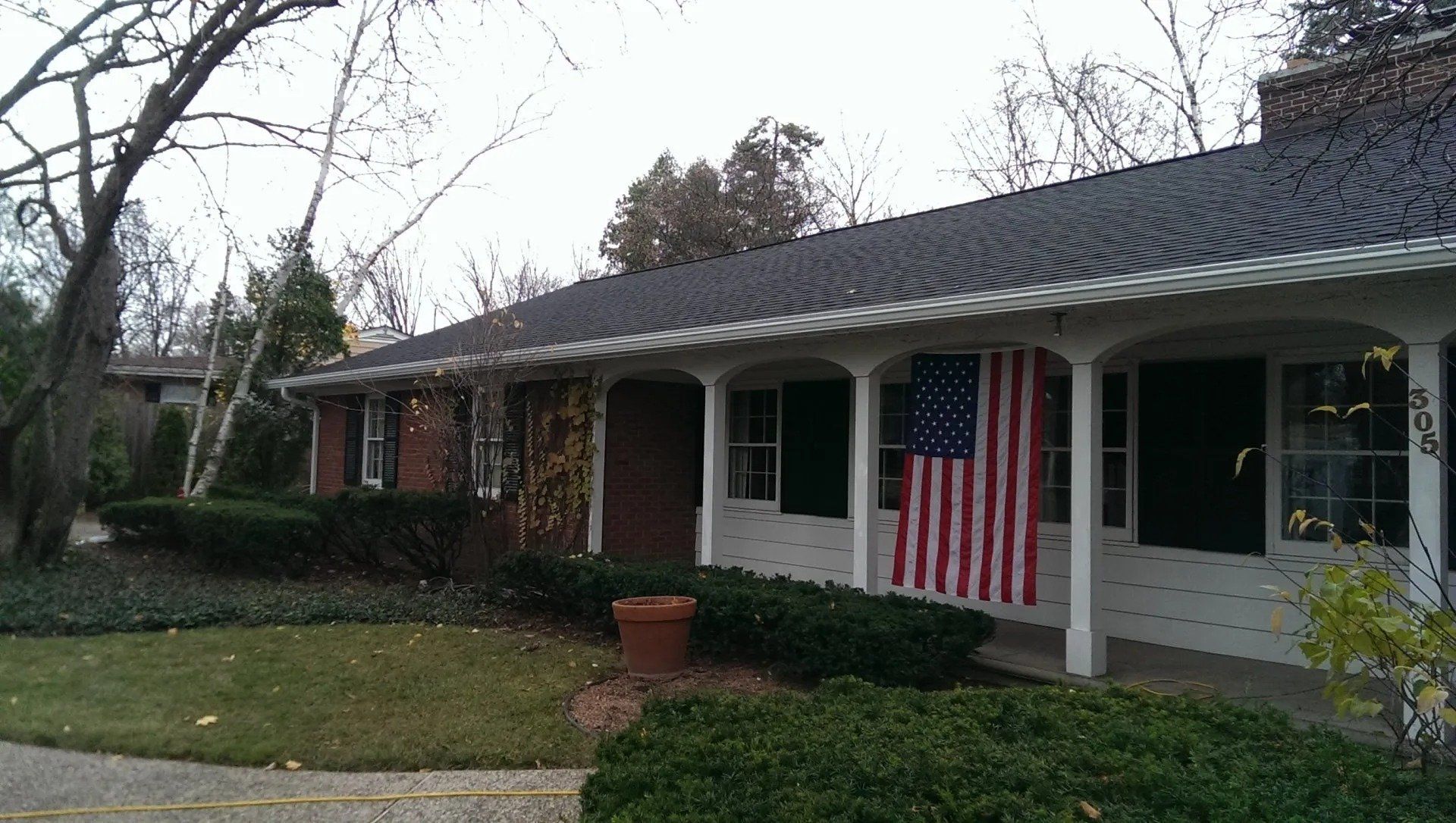 White 5 inch gutters