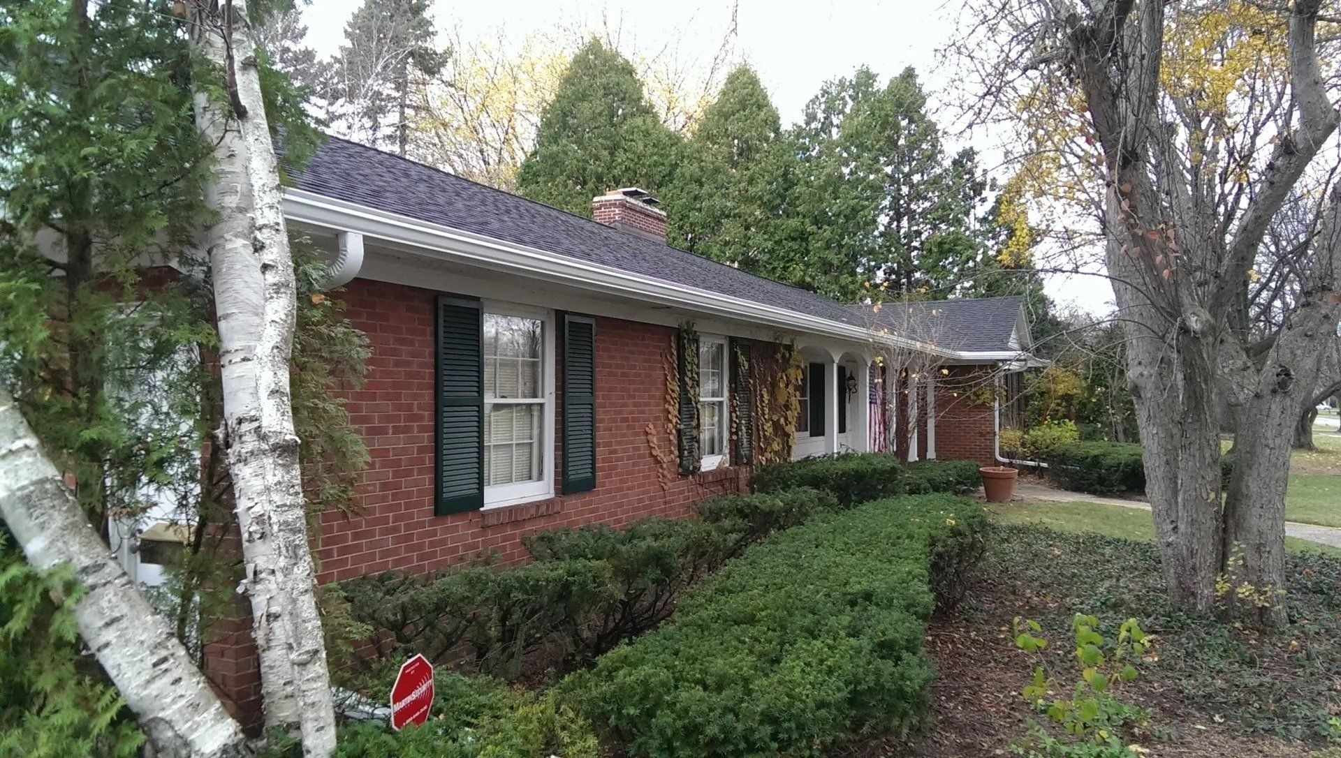 White 5 inch gutters