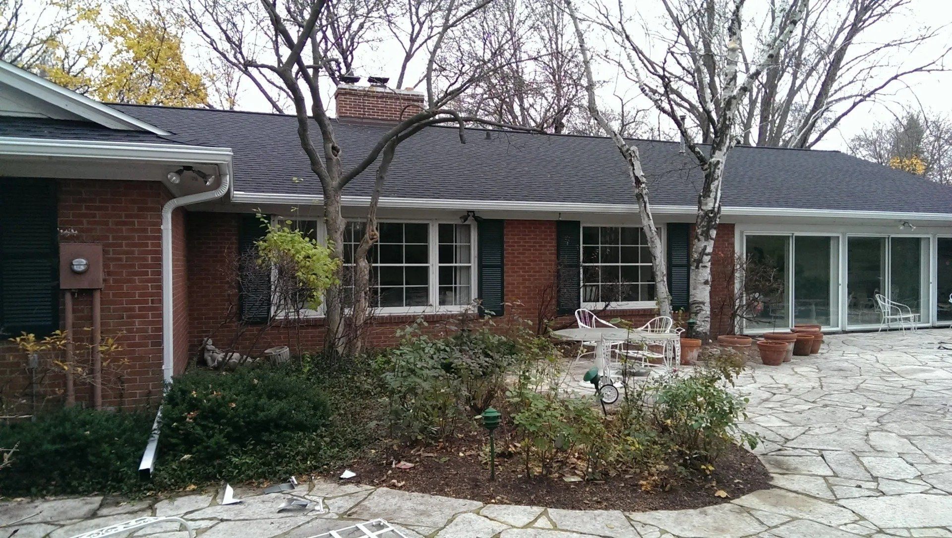 White 5 inch gutters