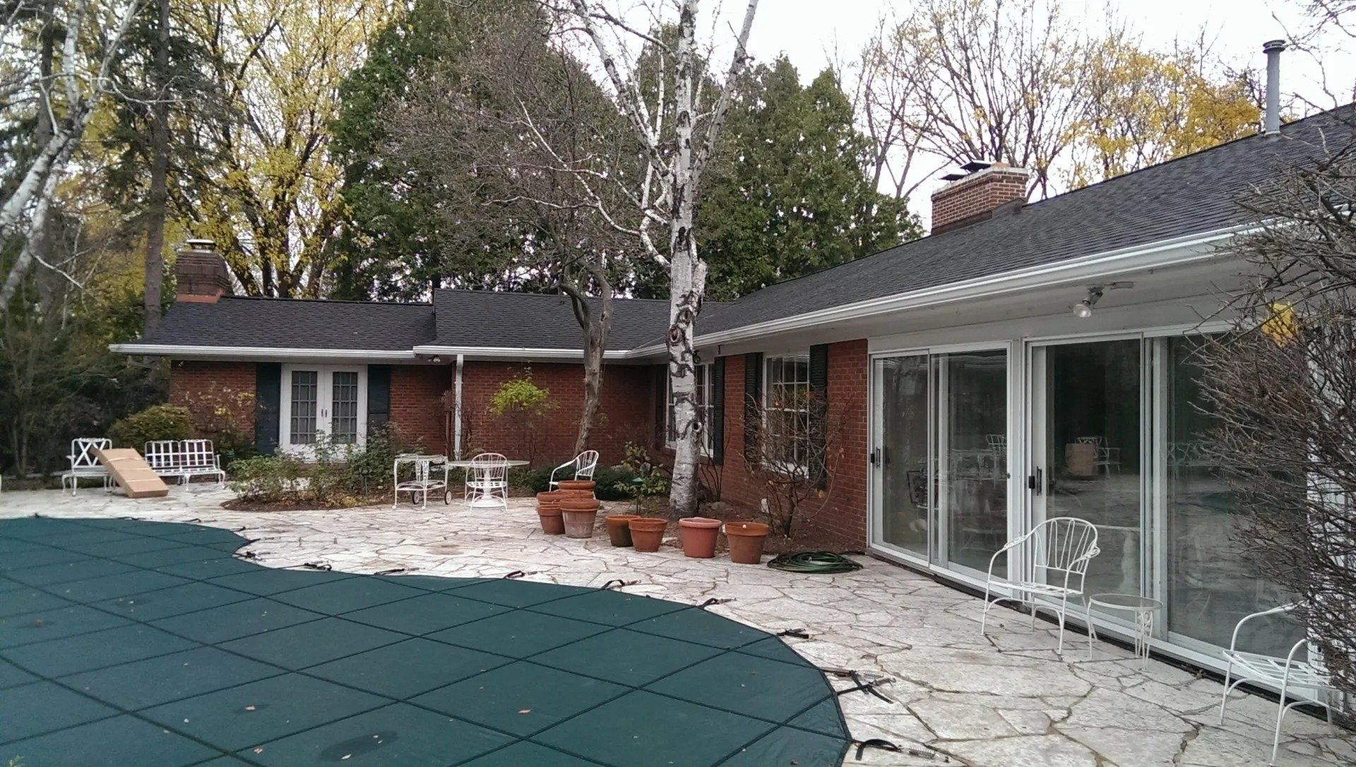 White 5 inch gutters