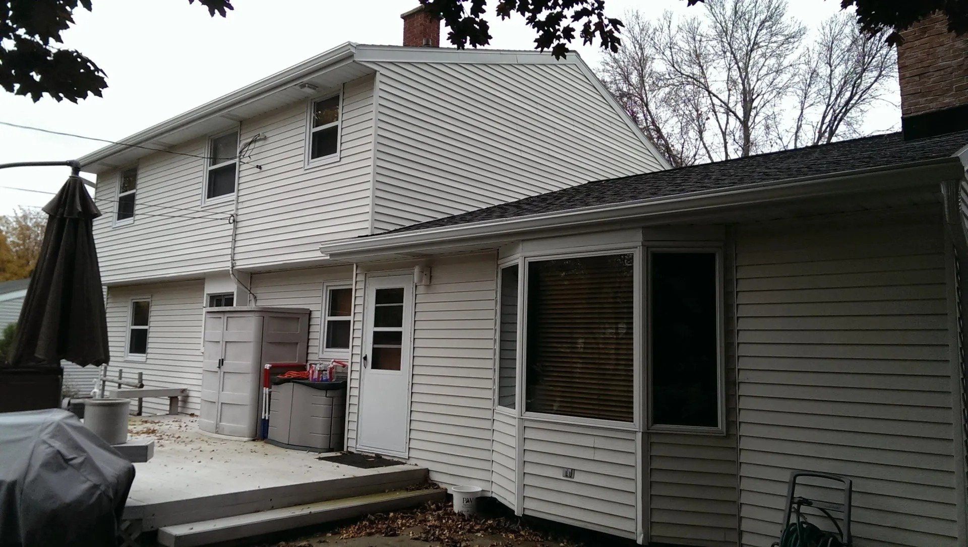 White 5 inch gutters