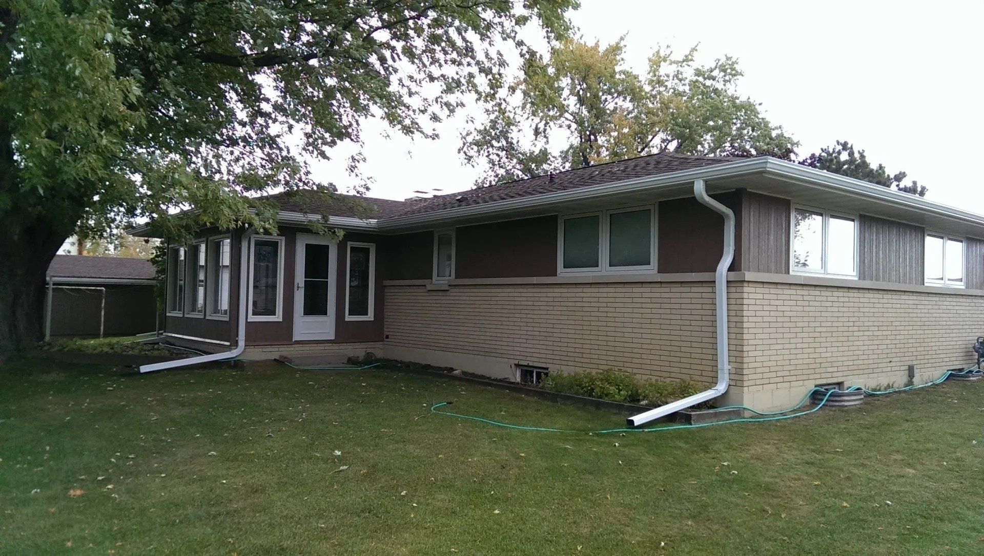 White 5 inch gutters