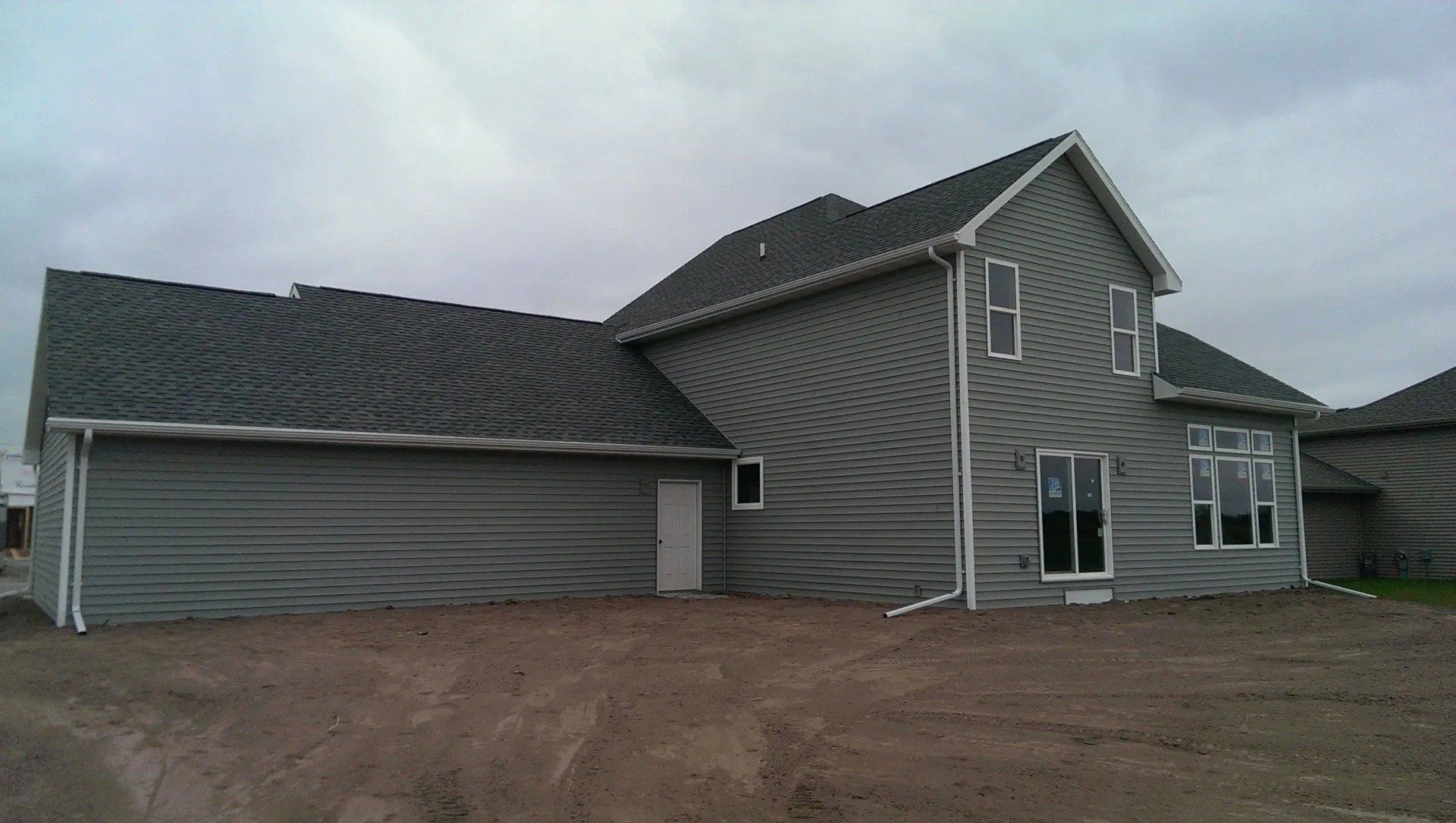 New Construction white 5 inch gutter