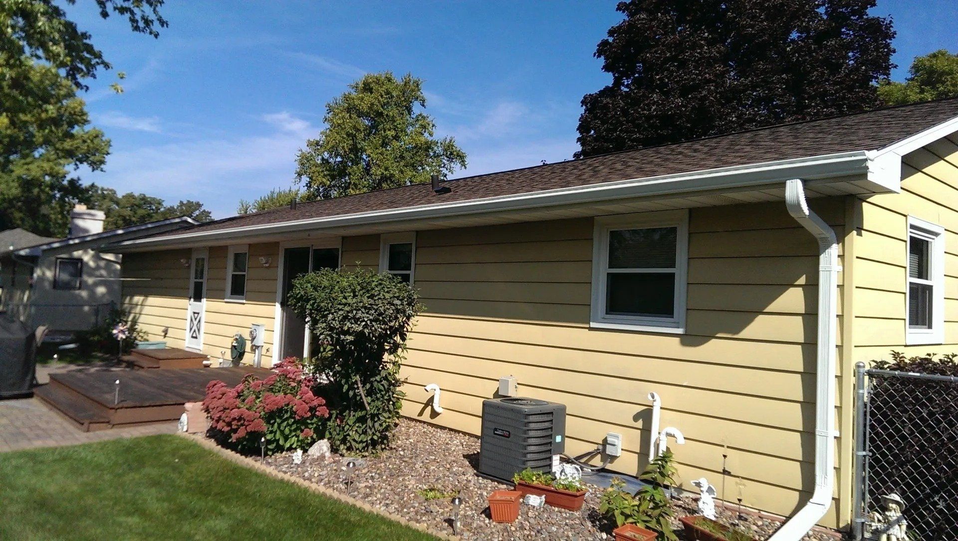 White 5 inch gutters