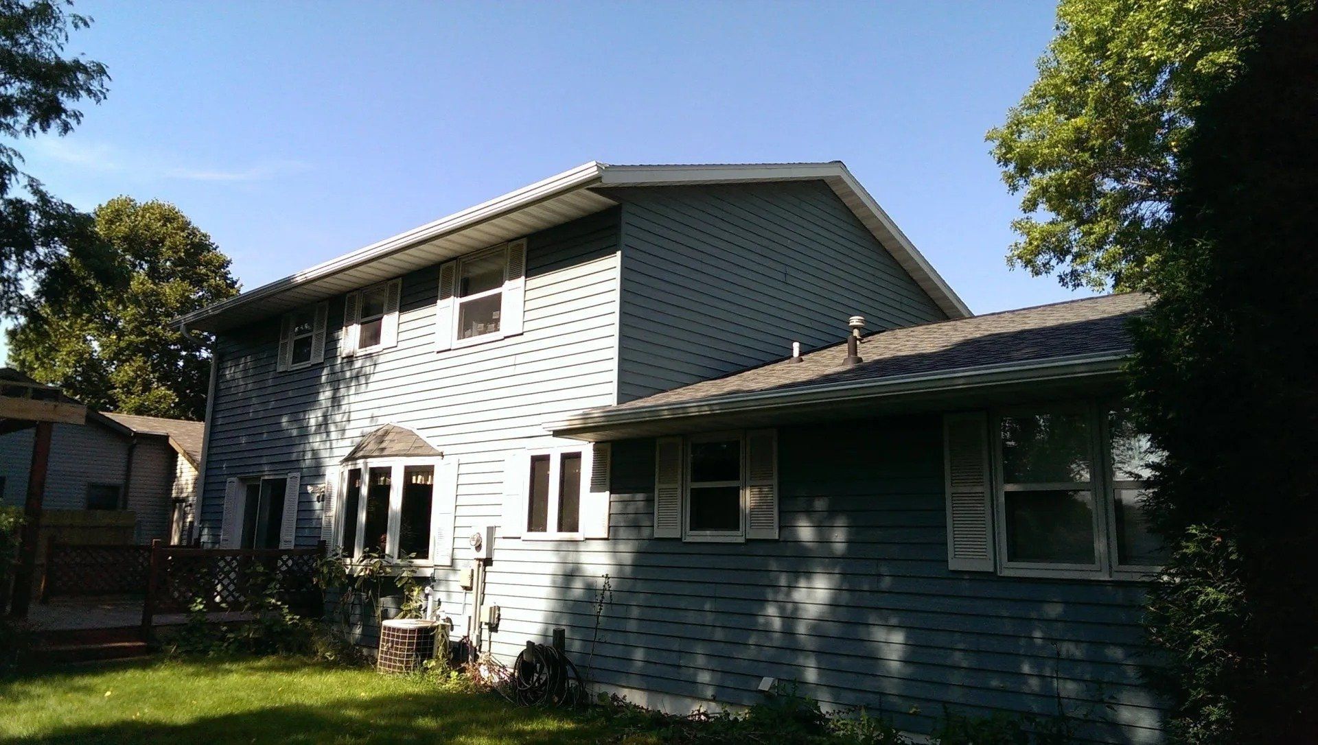 White 5 inch gutters