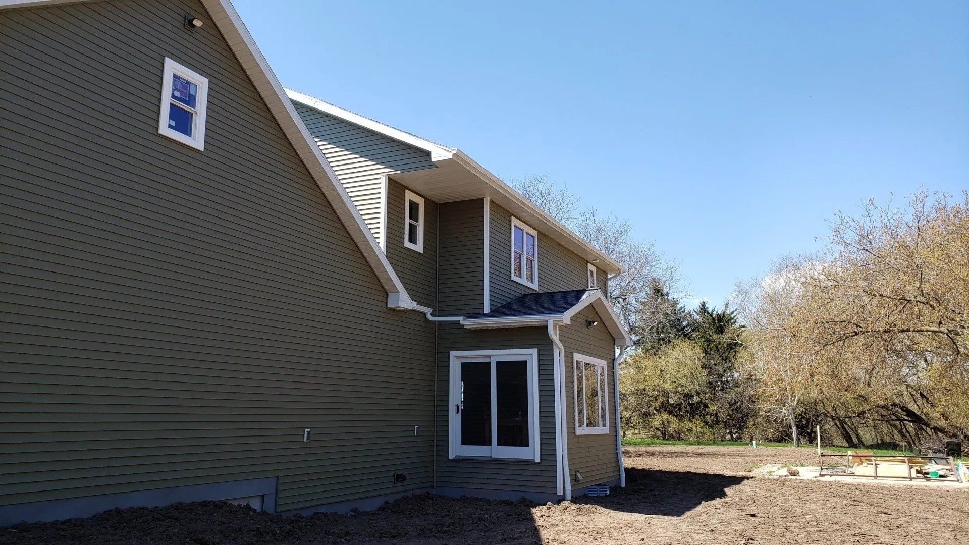 White 5 inch gutter and 3x4 downspout