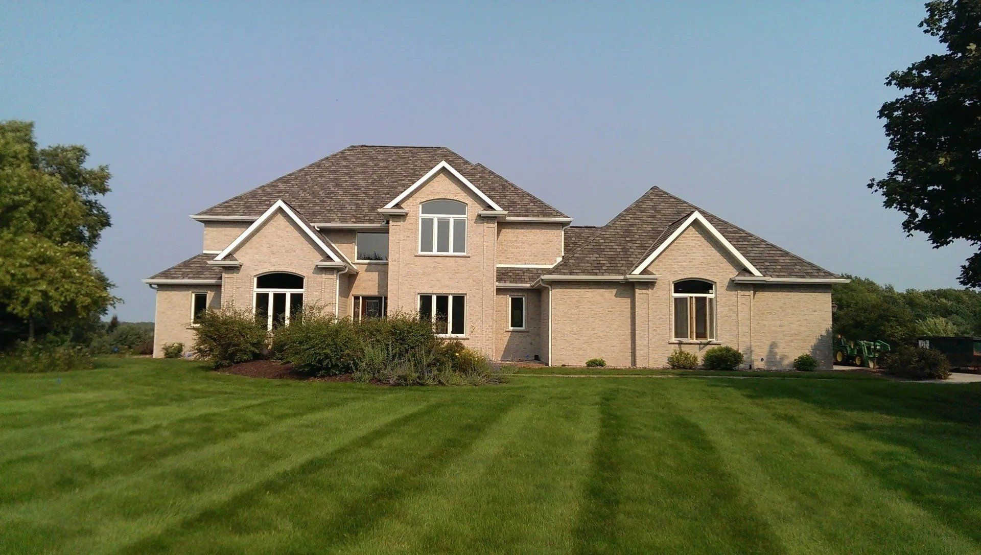 White 5 inch gutters