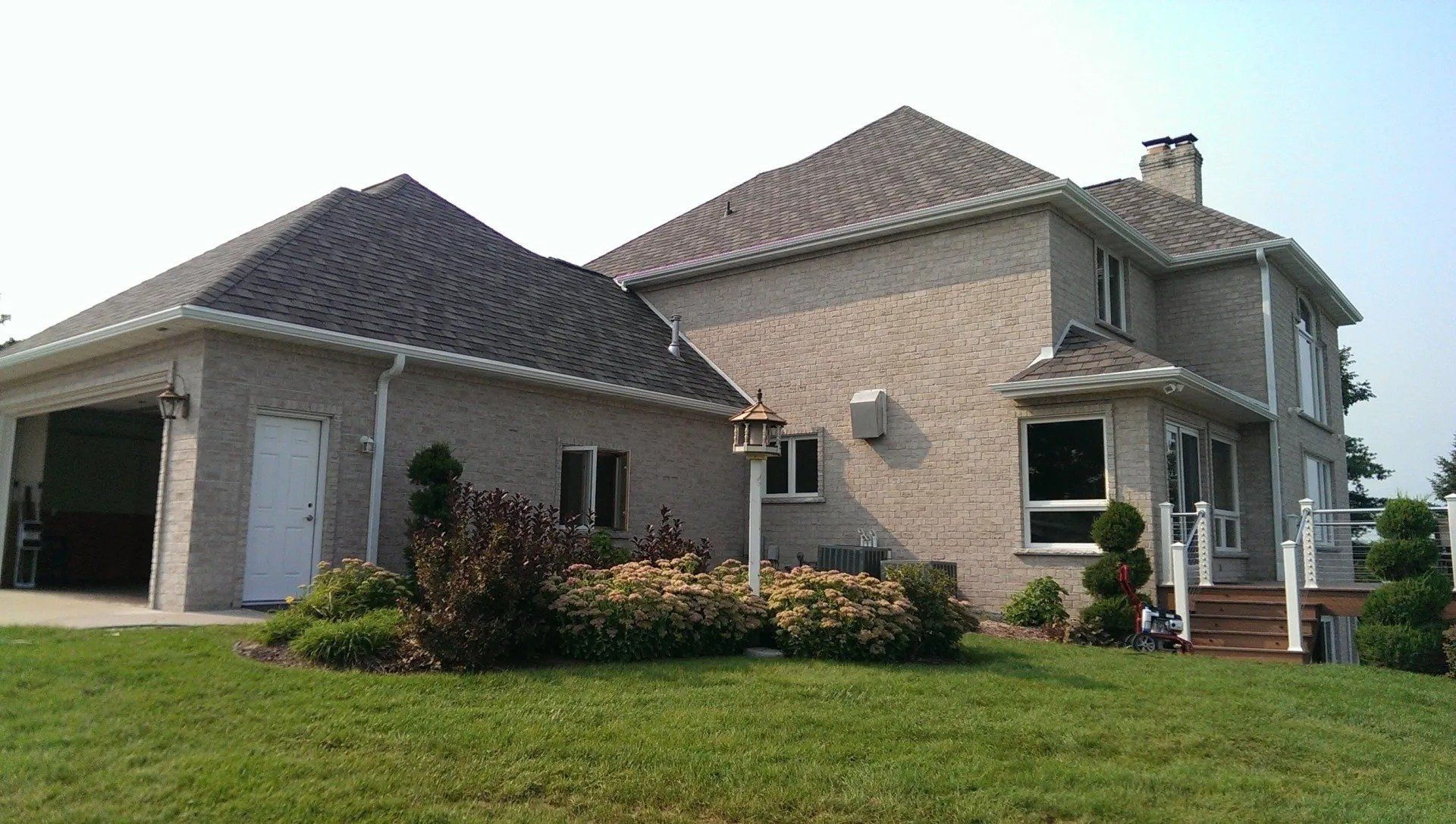 White 5 inch gutters