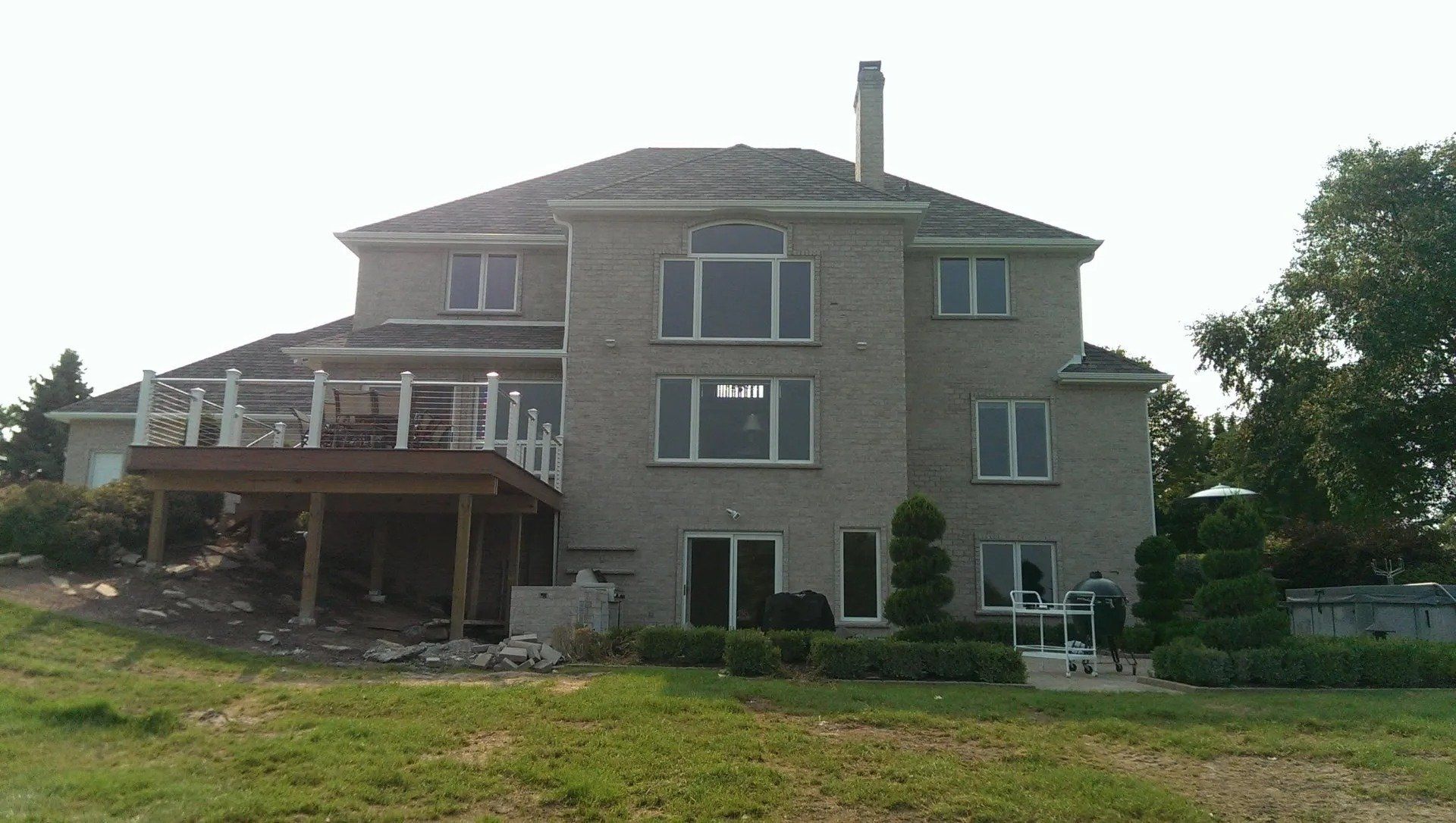 White 5 inch gutters