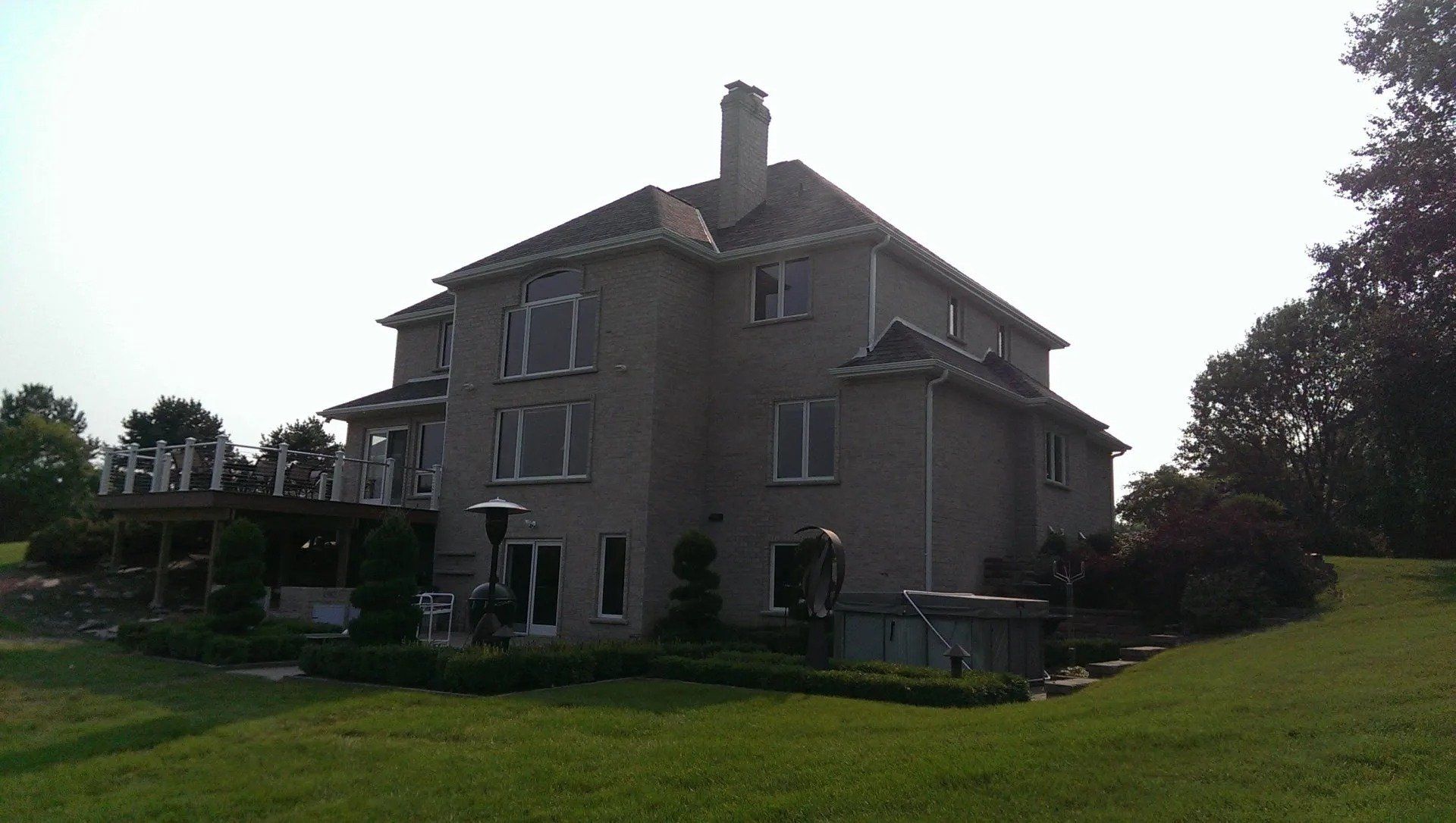 White 5 inch gutters