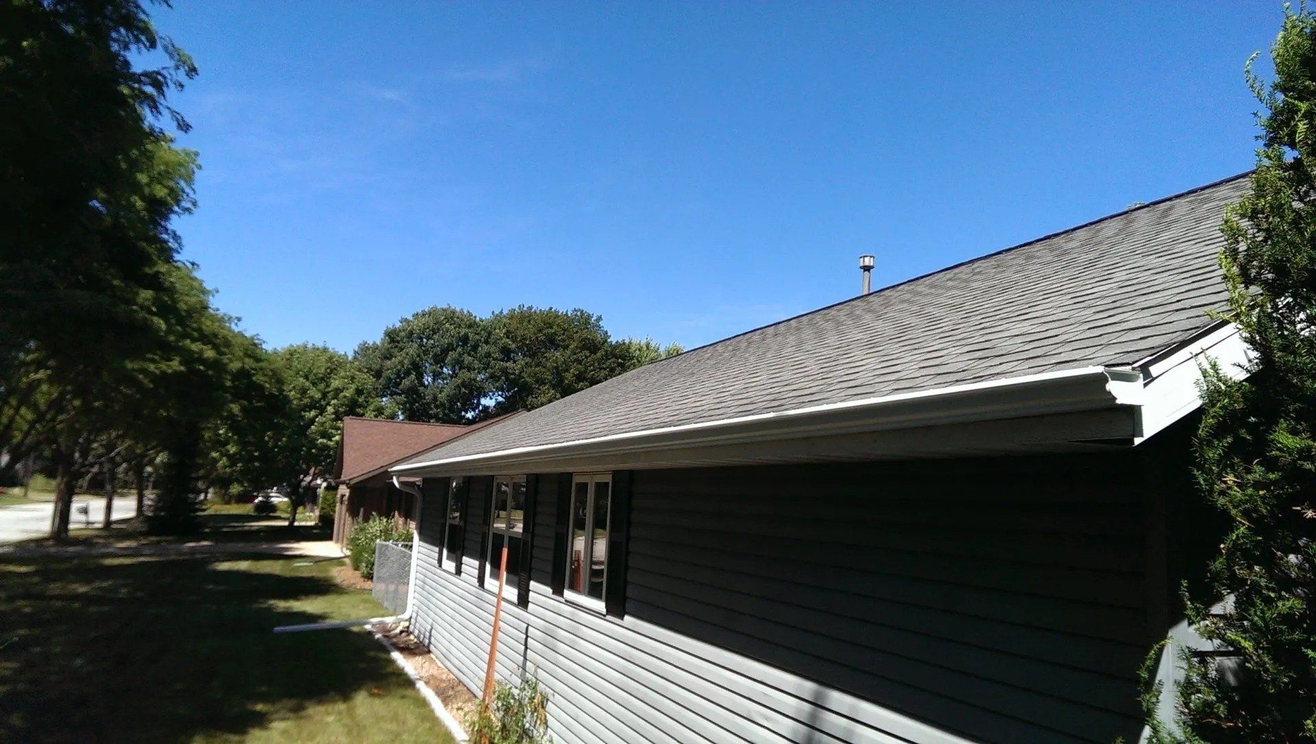 White 5 inch gutters