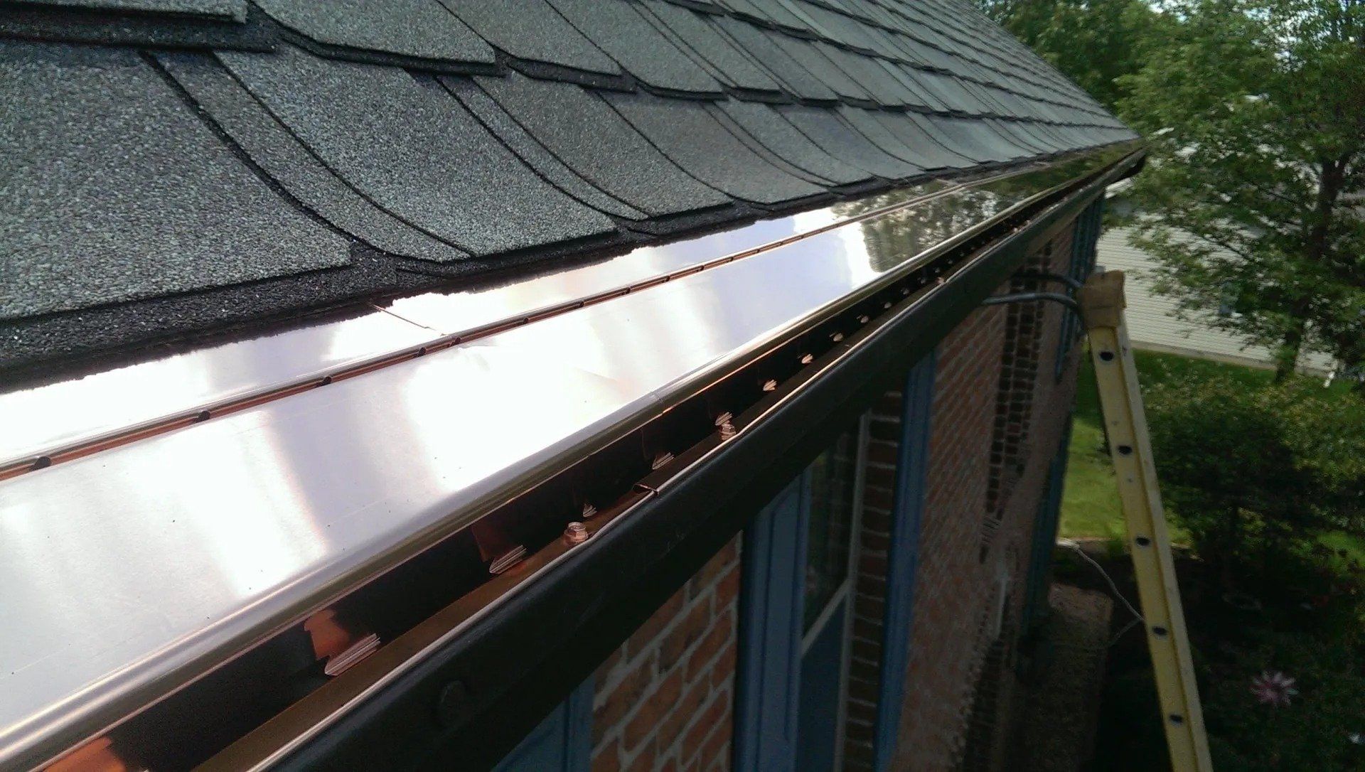 Copper Leaf-X Gutter Cover