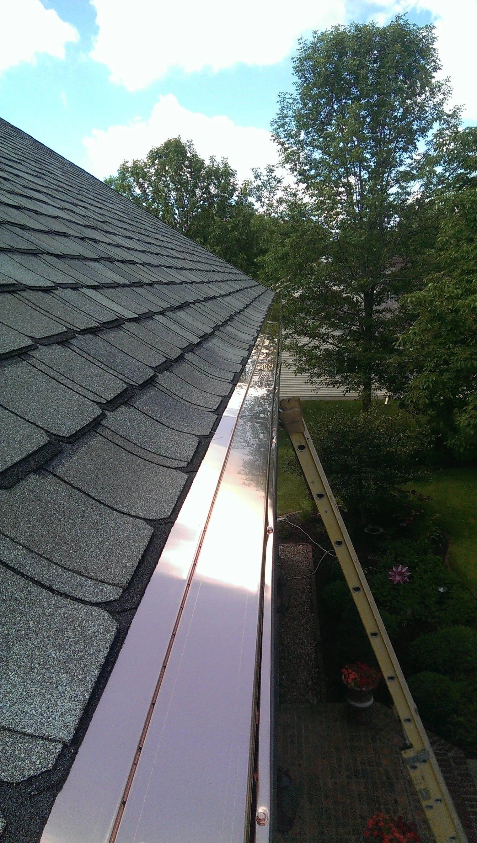 Copper Leaf-X Gutter Cover