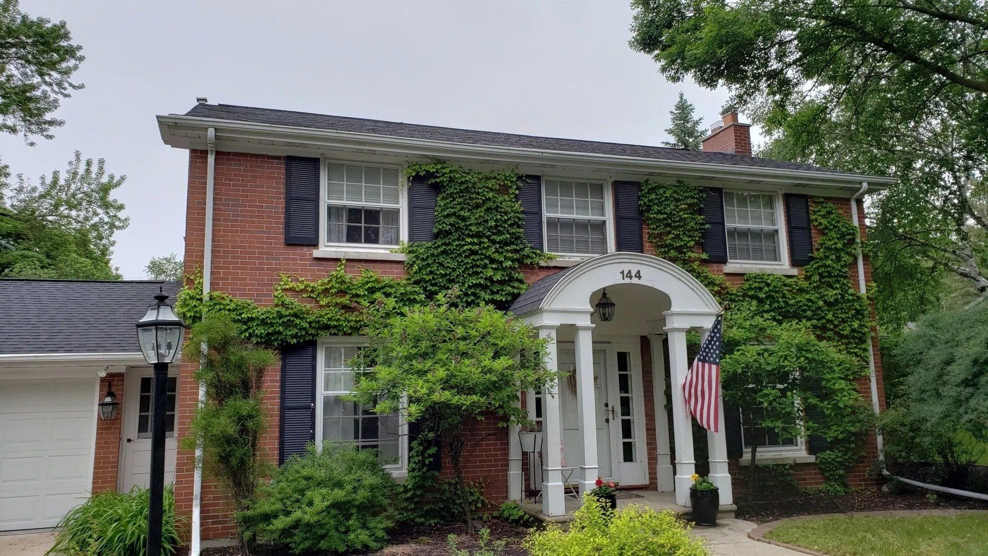 Before and after white 5 inch gutter