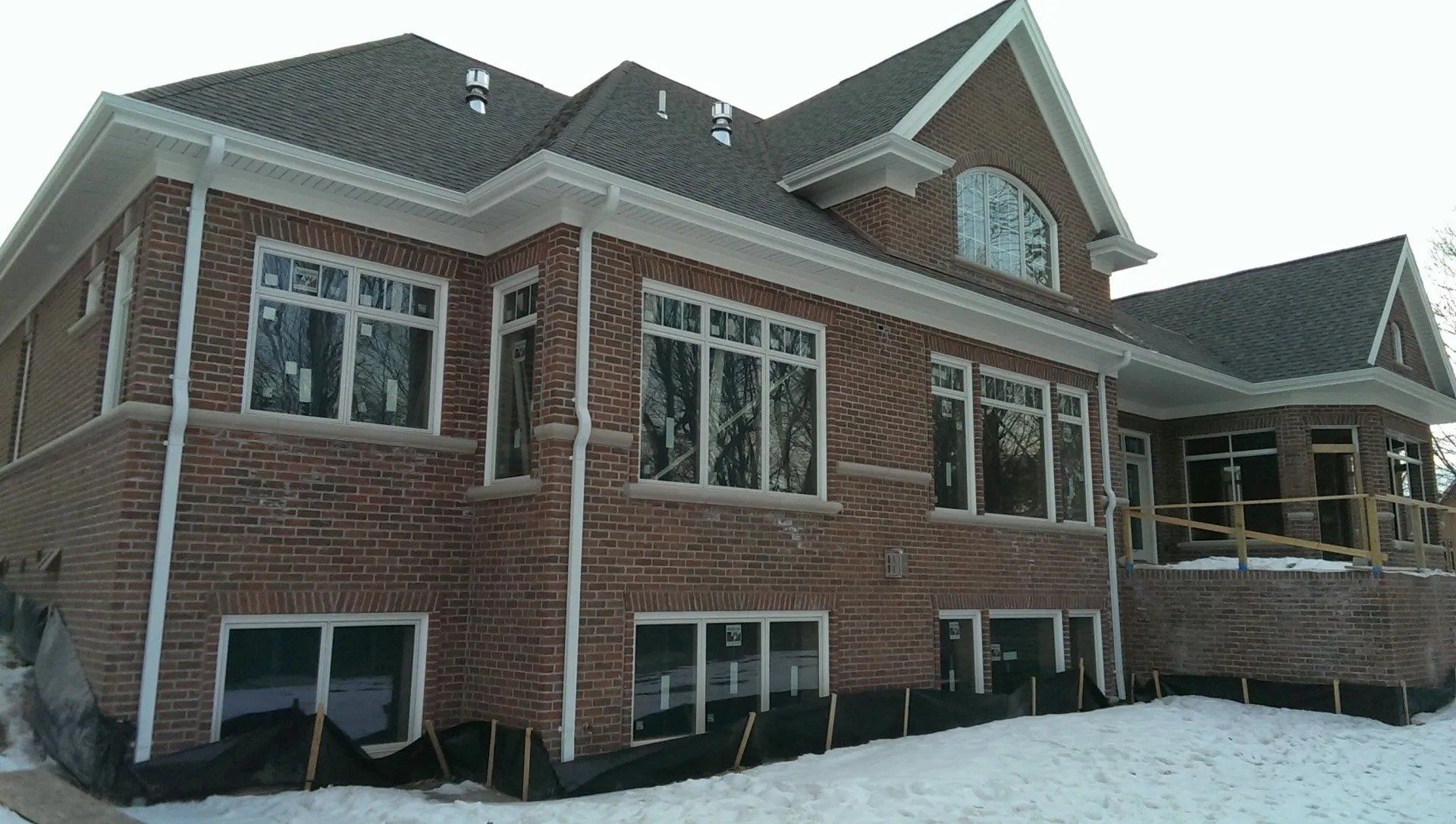 Copper and white gutters