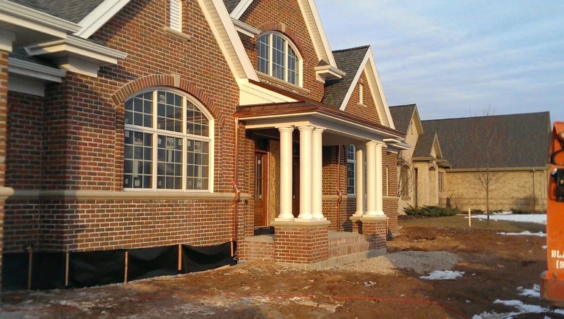Copper and white gutters
