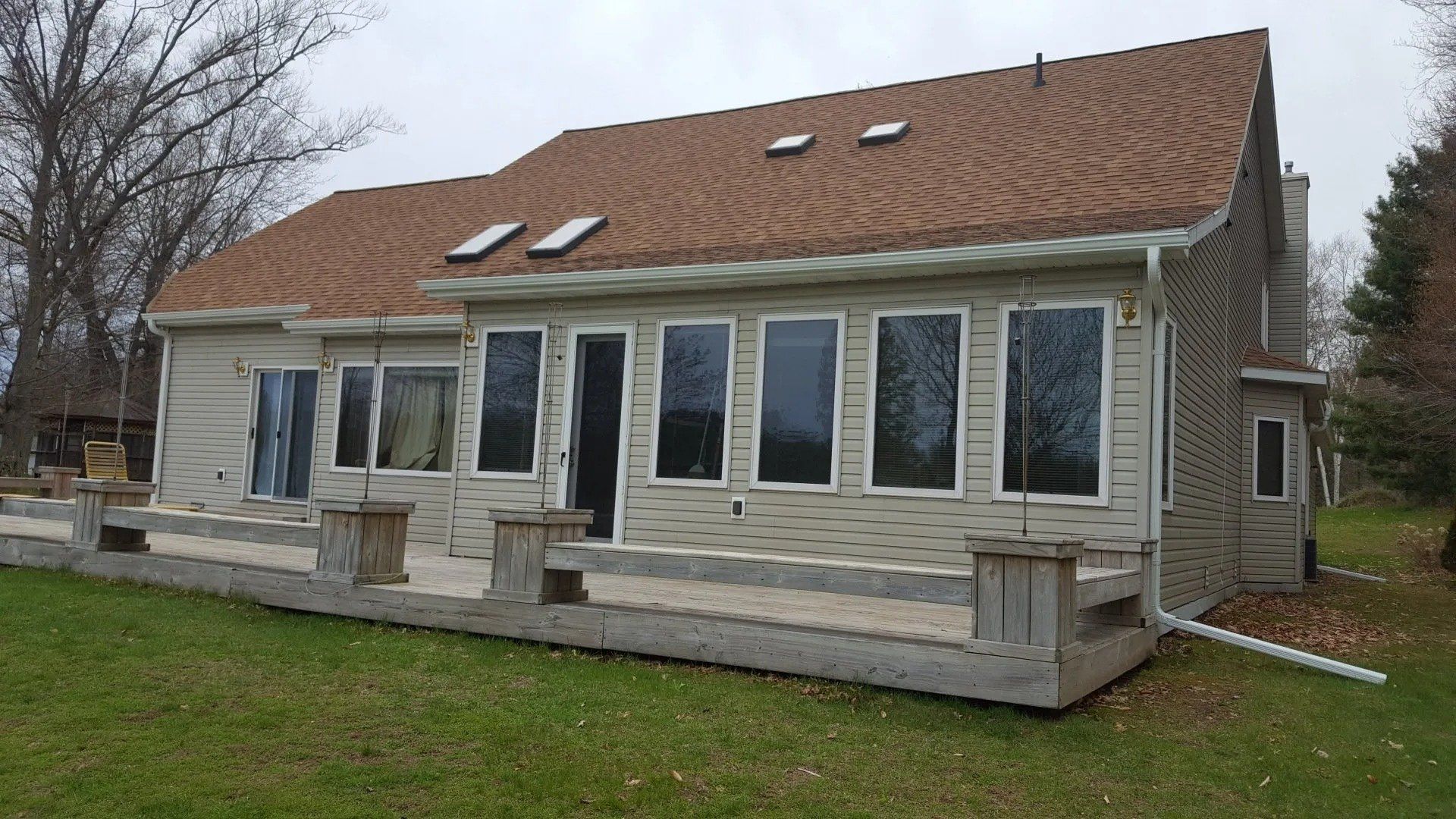 White 5 inch gutters