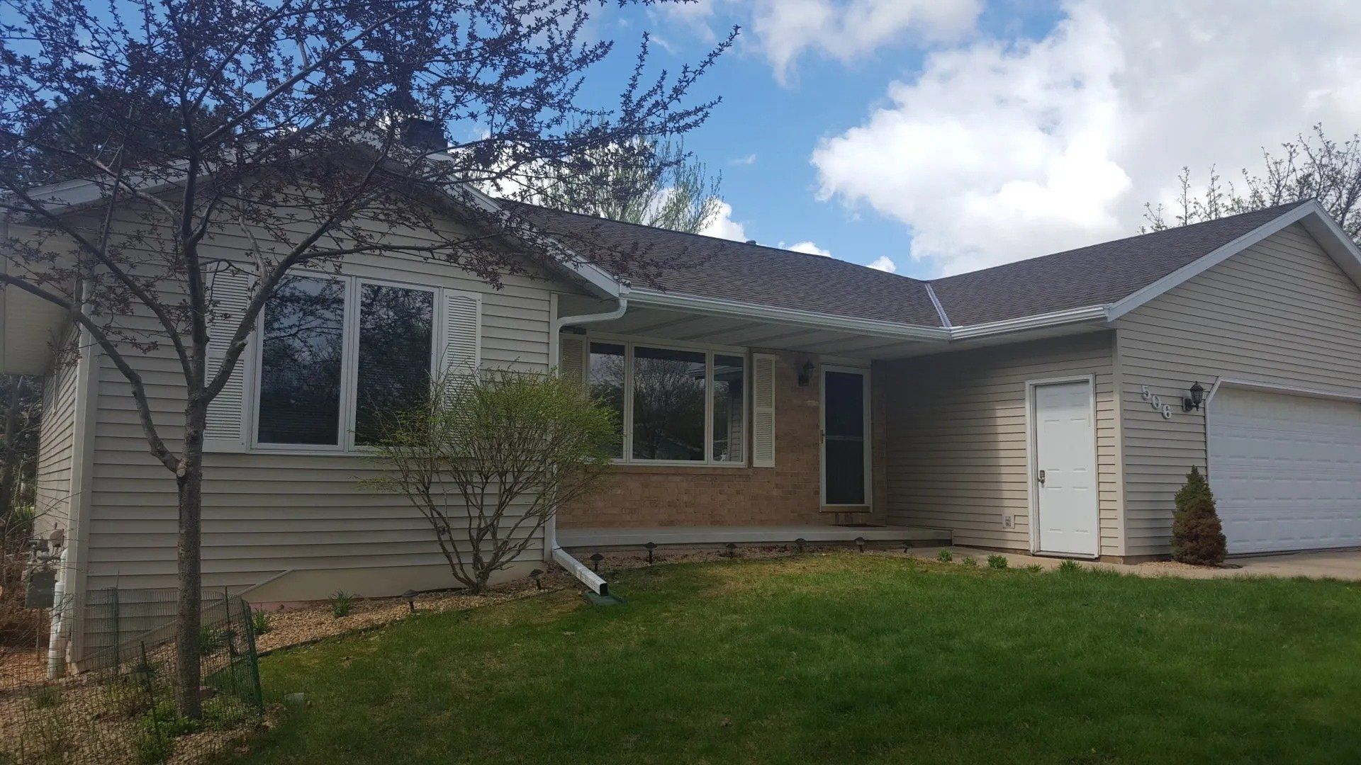 White 5 inch gutters