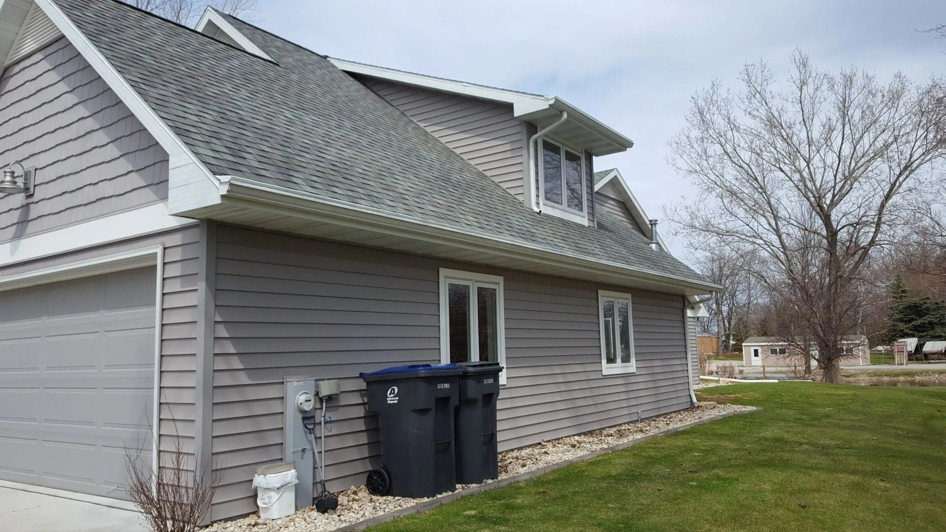 White 5 inch gutters