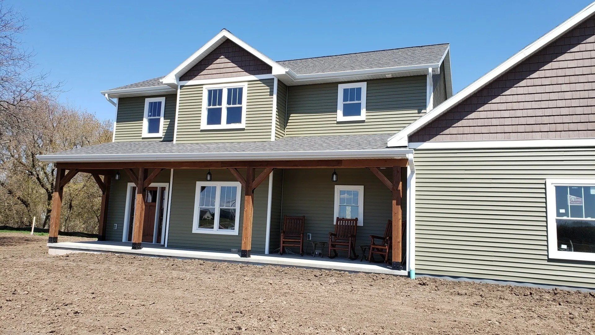 White 5 inch gutter and 3x4 downspout