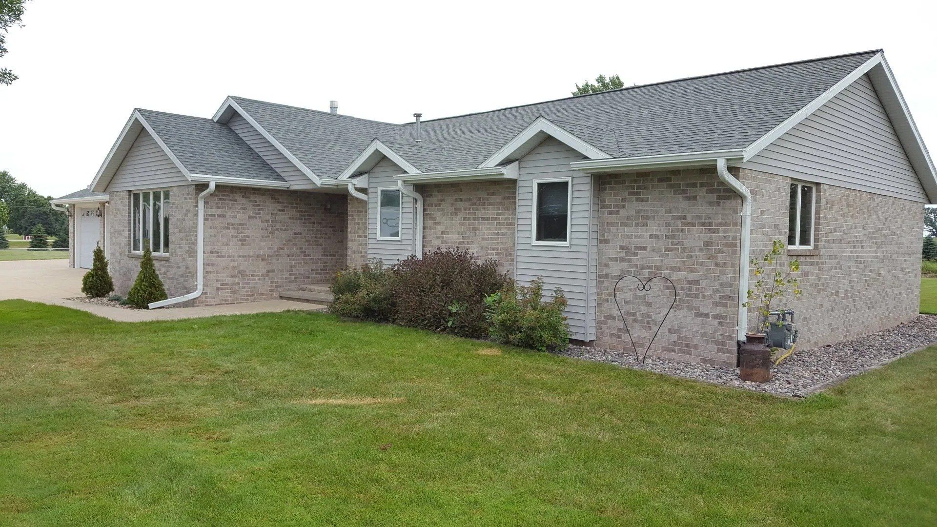 White 5 inch gutters