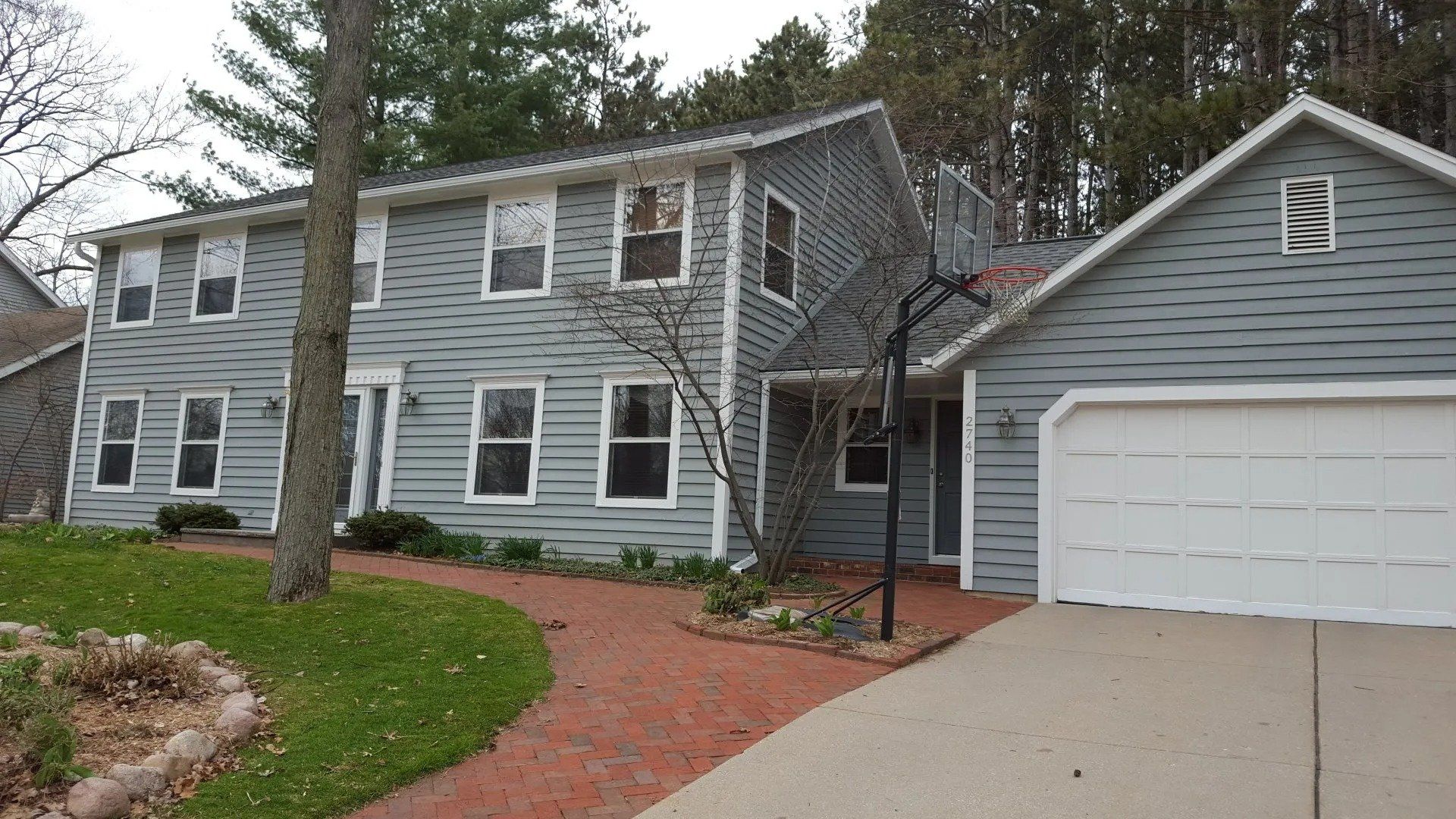 White 5 inch gutters